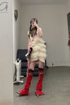 Vitelli leg cover FW22_LFT_002 dark red